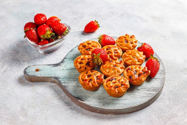 Delicious strawberry mini tarts.