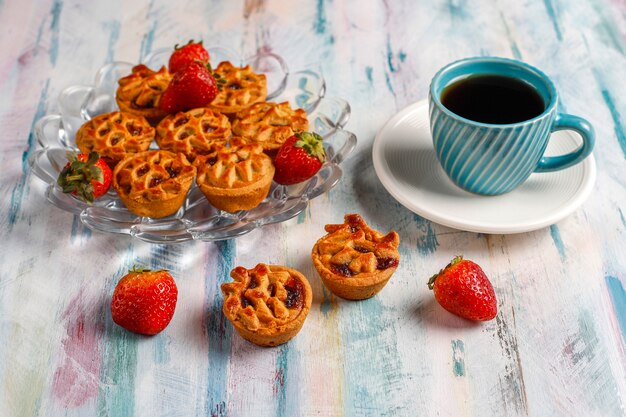 Delicious strawberry mini tarts.