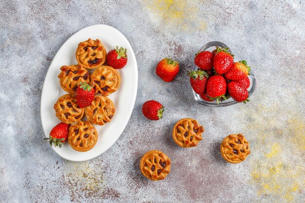 Delicious strawberry mini tarts.