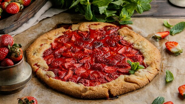Delicious strawberry pie