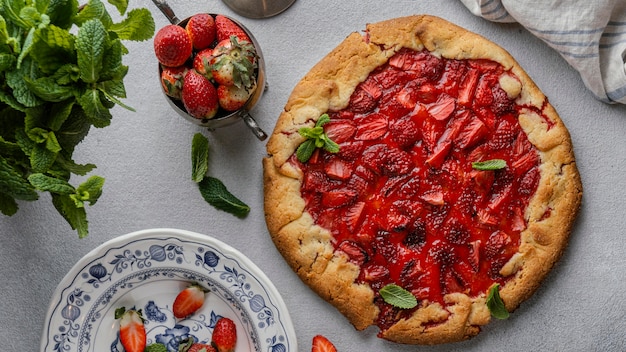 Delicious strawberry pie