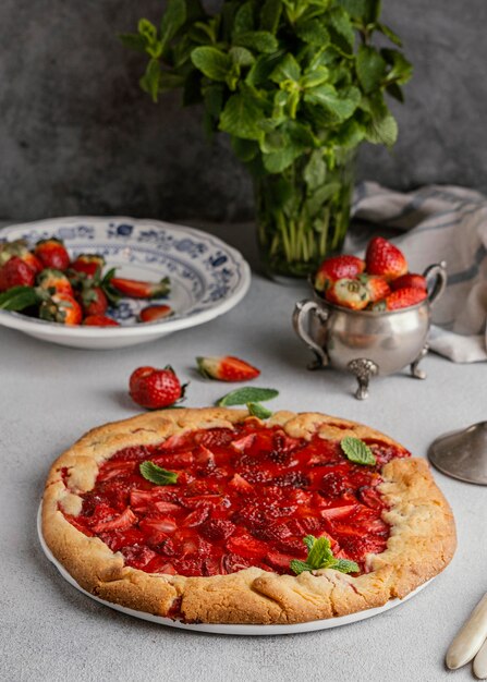 Delicious strawberry pie