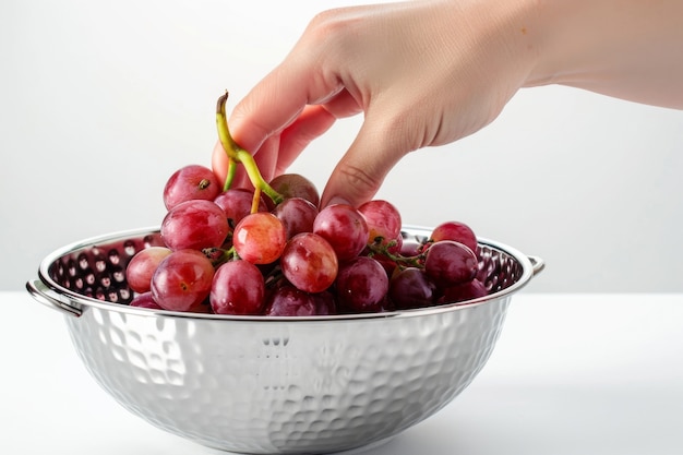 Free photo delicious sweet red grapes still life