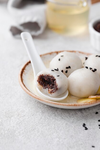 Delicious sweet tang yuan assortment