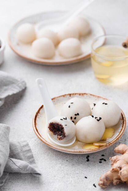 Delicious sweet tang yuan assortment