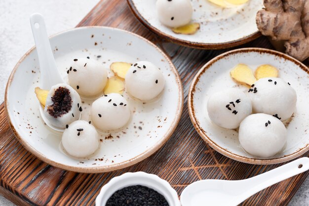 Delicious sweet tang yuan assortment