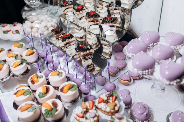 Delicious sweets on the candy catering