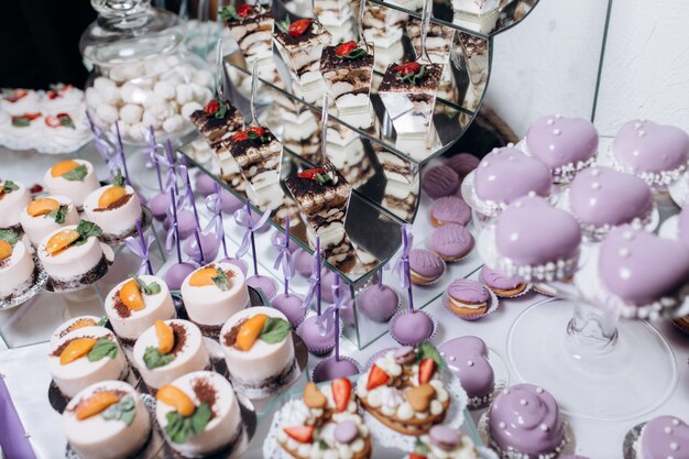 Delicious sweets on the candy catering