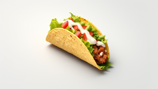 Delicious taco in studio