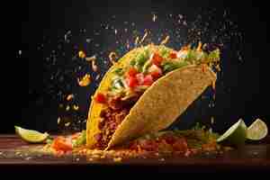 Free photo delicious taco in studio