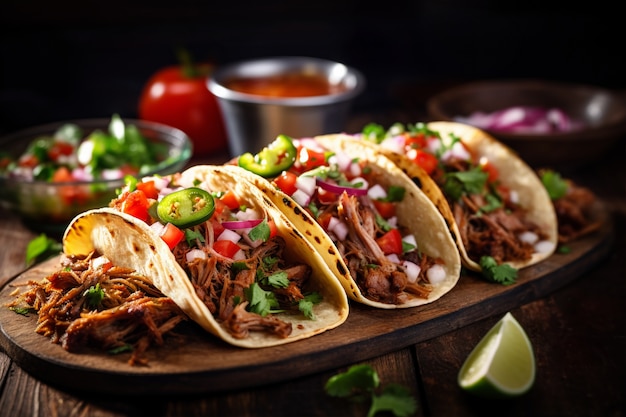 Foto gratuita deliziosa composizione di tacos
