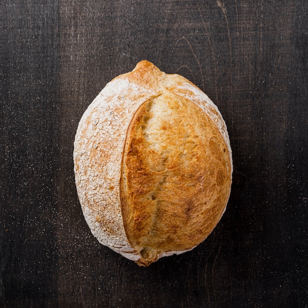 Delicious tasteful bread flat lay