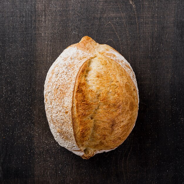Delicious tasteful bread flat lay