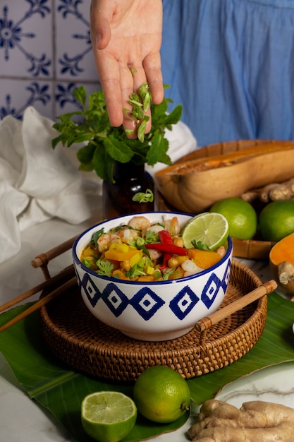 Delicious thai food still life