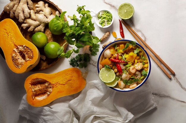 Delicious thai food still life