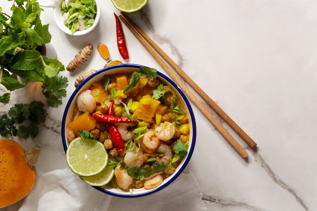 Delicious thai food still life