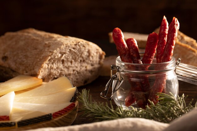 Delicious traditional chorizo arrangement