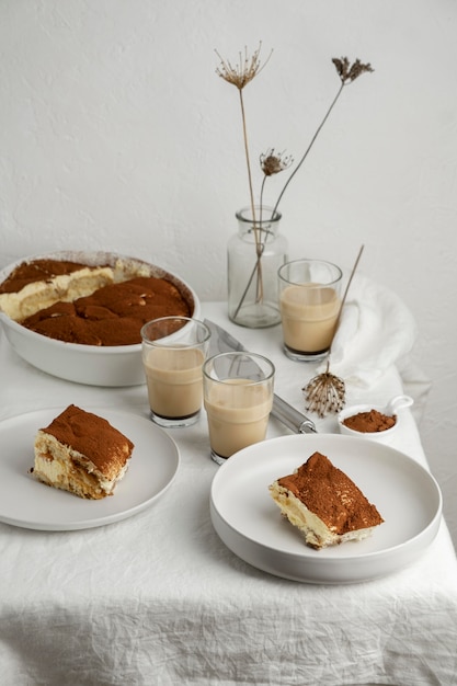 Delicious traditional dessert arrangement