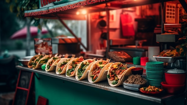 Foto gratuita deliziosa disposizione tradizionale dei tacos