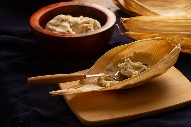 Delicious traditional tamales arrangement