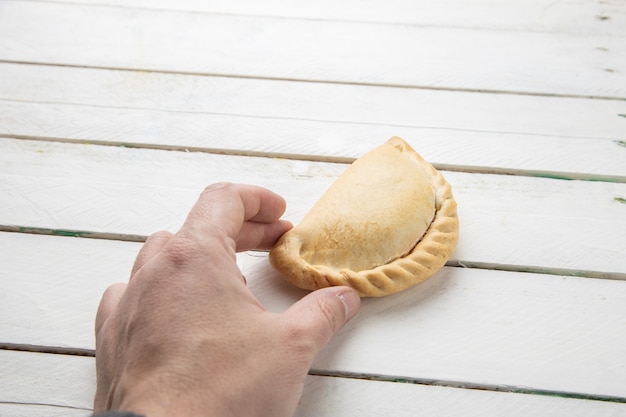 Free photo delicious typical meat empanada argentina