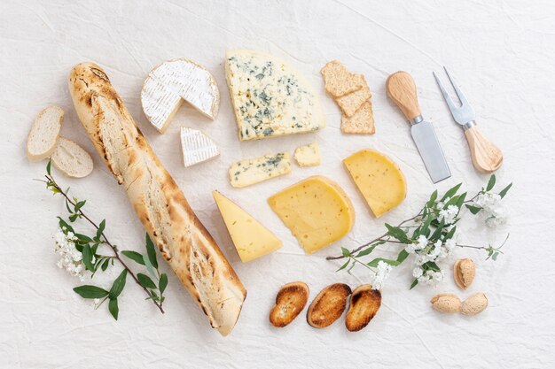 Delicious variety of snacks on a table