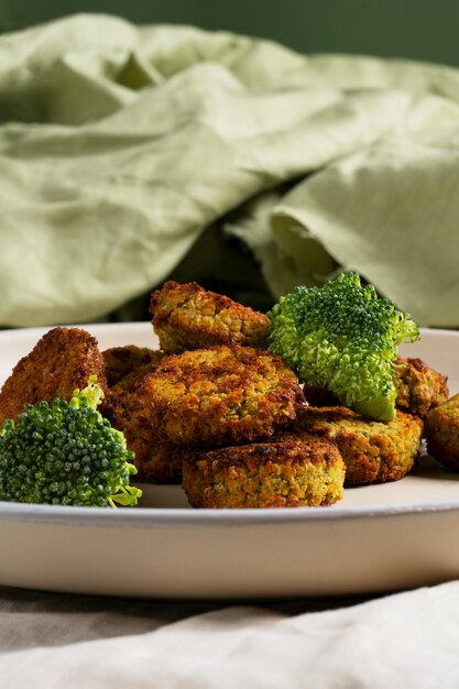 Delicious veggie dishes still life