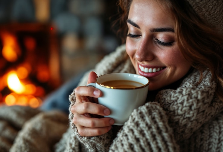 Free Photo delicious warm winter drink