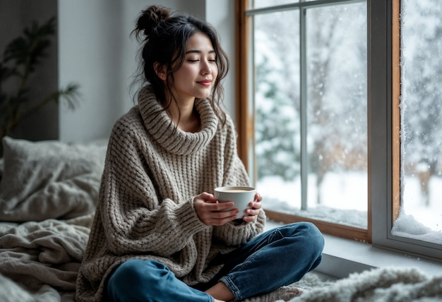 Free Photo delicious warm winter drink