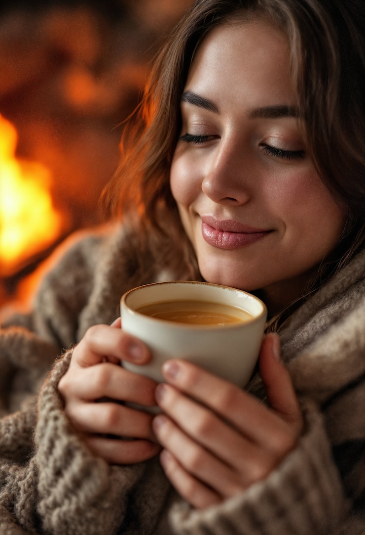Free Photo delicious warm winter drink