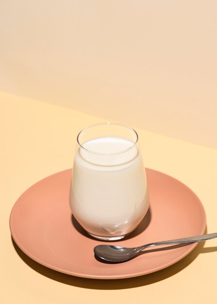 Delicious yogurt concept with copy space