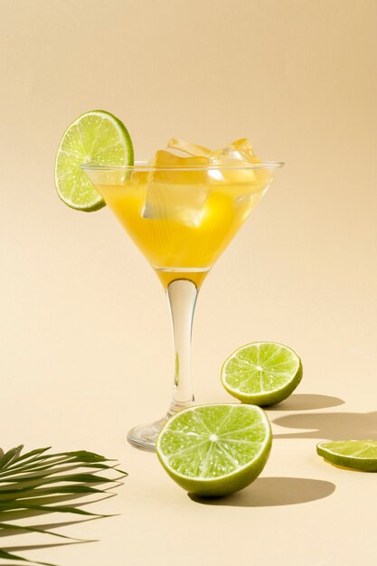 Deliciuous daiquiri cocktail with lime