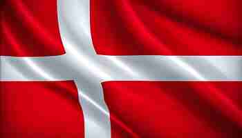 Free photo denmark national flag textured background generative ai