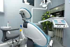 Free photo dental cabinet with various medical equipment