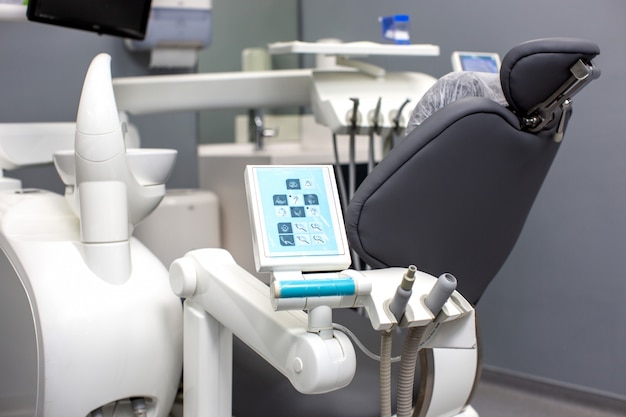 Dental chair with medical tools