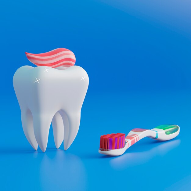 Dental hygiene concept with tooth