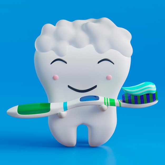 Dental hygiene concept with tooth