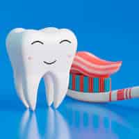 Foto gratuita concetto di igiene dentale con dente