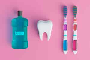 Foto gratuita concetto di igiene dentale con dente