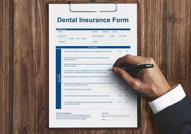 Dental Insurance Form Toothache Oral Mouth Teeth Concept