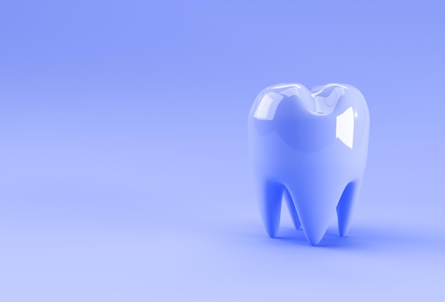 小臼歯の3Dレンダリングの歯科モデル。