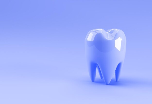 Dental model of premolar tooth 3D Rendering.