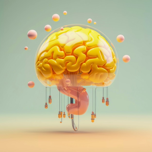 Free photo depiction of human brain or intellect