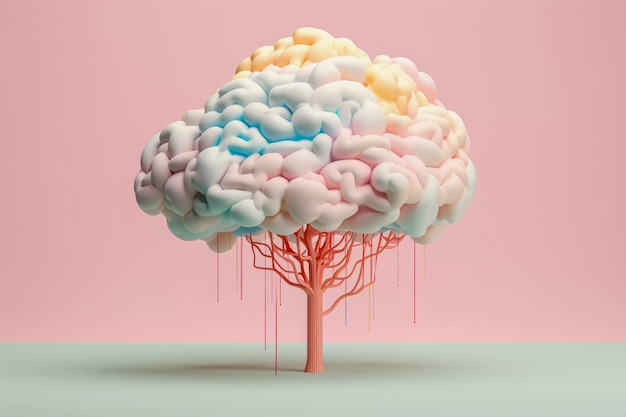 Free photo depiction of human brain or intellect