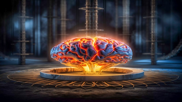 Free photo depiction of human brain or intellect