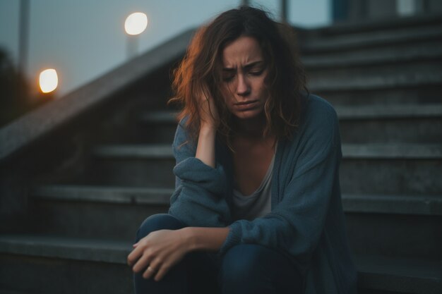우울증에 시달리는 여자