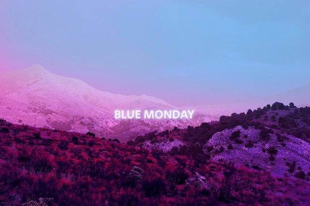 Free photo depressing blue monday composition