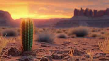 Free photo desert cacti in nature