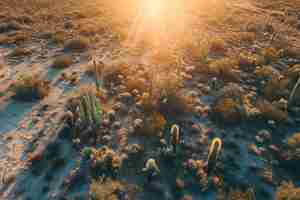 Free photo desert cacti  in nature