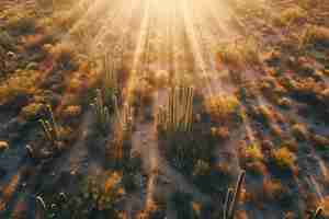 Free photo desert cacti  in nature